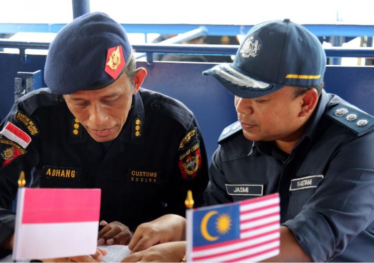 Kuatkan Pengawasan Selat Malaka, Bea Cukai Indonesia Bersama Kastam Diraja Malaysia Gelar Operasi Patkor Kastima Ke-26