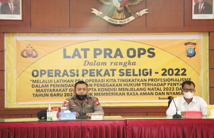 Polresta Barelang Menggelar Lat Pra Ops Dalam Rangka Operasi Pekat Seligi Tahun 2022