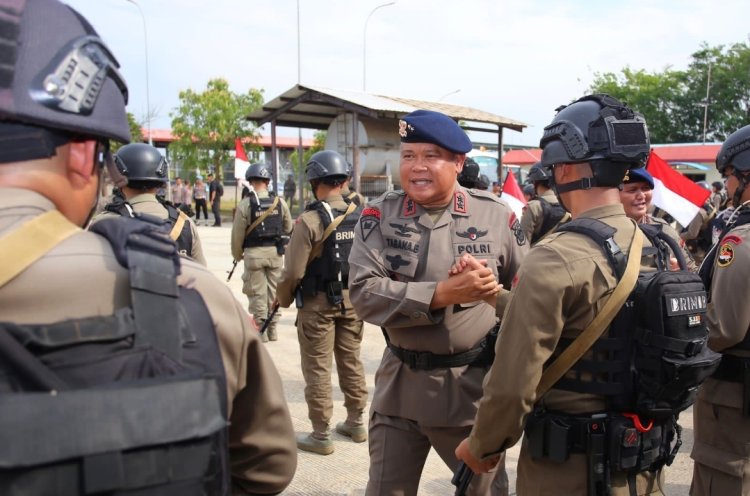 Kapolda Kepri Sambut Kedatangan 102 Personel Kompi Purna Tugas Satbrimob Polda Kepri BKO Polda Papua