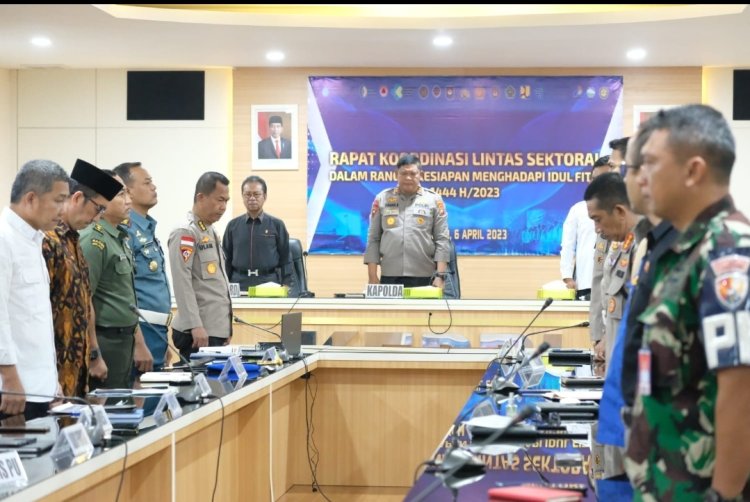 POLDA KEPRI GELAR RAKOR LINTAS SEKTORAL JELANG OPERASI KETUPAT SELIGI 2023