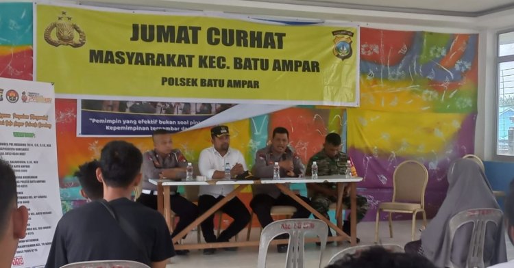 Giat Kembali Jumat Curhat Kamtibmas Polsek Batu Ampar Kepada Masyarakat di Kelurahan Tanjung Sengkuang