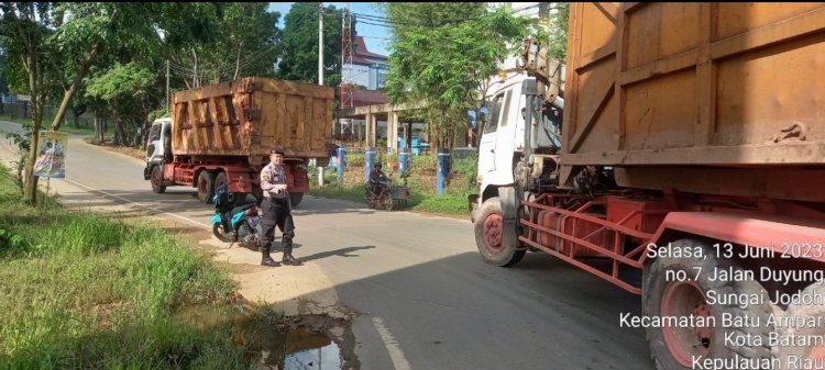 Personil Polsek Batu Ampar Laksanakan Strong Point Pagi