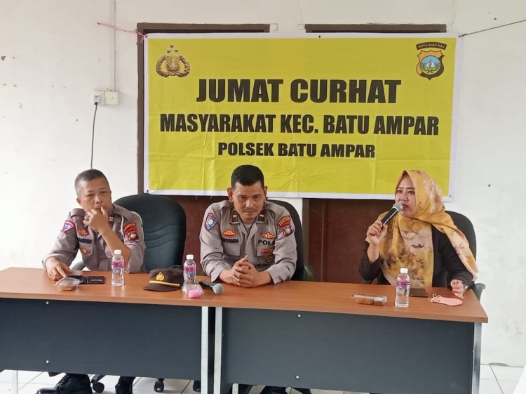 Curhatan Warga Yang Diterima Polsek Batu Ampar Saat Pelaksanaan Jum'at Curhat di Seraya Kavling Rt 02 RW 01