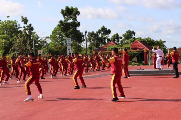 Asah Kemampuan Beladiri Polri, Personel Polres Bintan Siap Menghadapi Pemilu 2024