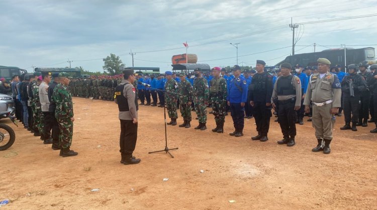 Tim Terpadu Lakukan Pengamanan Pengukuran dan Pemasangan Patok Tata Batas di Kawasan Rempang Eco City Kec. Galang Kota Batam