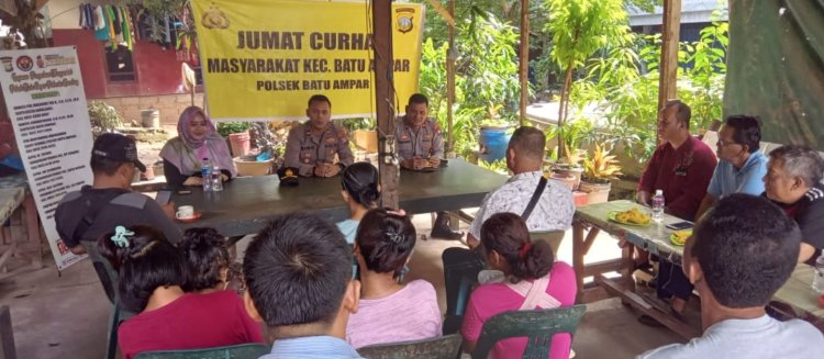 Kegiatan Jumat Curhat Polsek Batu Ampar bersama Warga RT 03 RW 01 Kel. Seraya