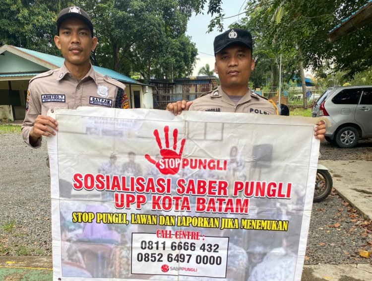 Personil Bhabinkamtibmas Polsek Batu Ampar Sosialisasikan Saber Pungli