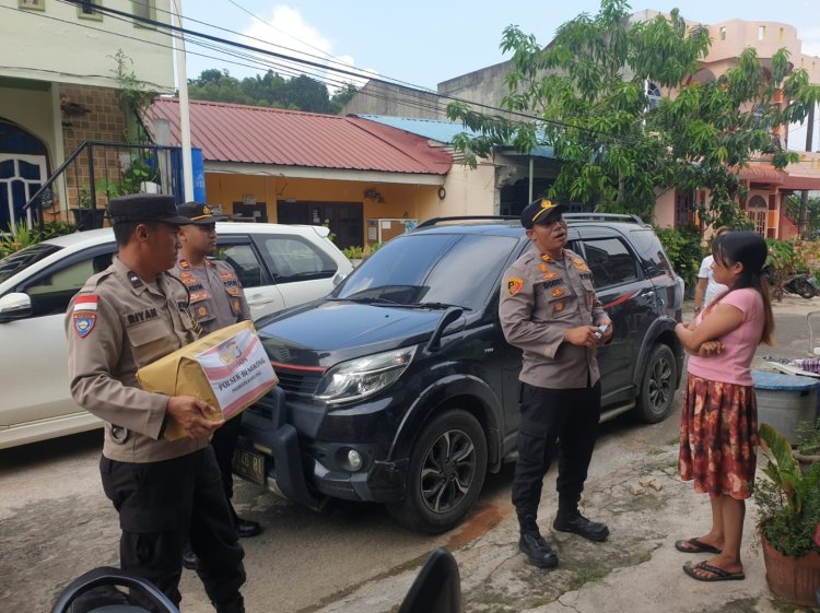 KEGIATAN BAKTI SOSIAL POLSEK BENGKONG UNTUK WARGA REMPANG YANG BERGESER KE WILAYAH HUKUM POLSEK BENGKONG