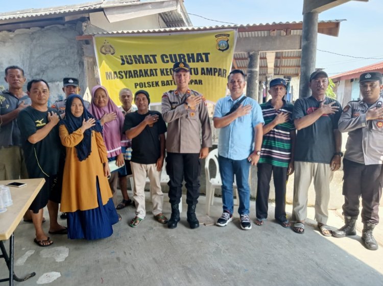 Jumat Curhat Polsek Batu Ampar Bersama Warga Batu merah Rt 07 Rw 02 Kelurahan Batu merah kec.Batu ampar