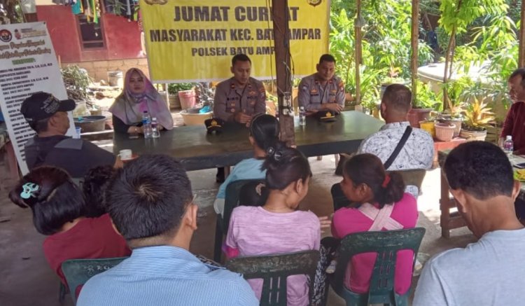 Kegiatan Jumat Curhat Polsek Batu Ampar Bersama Warga Rw 03 Kelurahan Seraya kec.Batu ampar