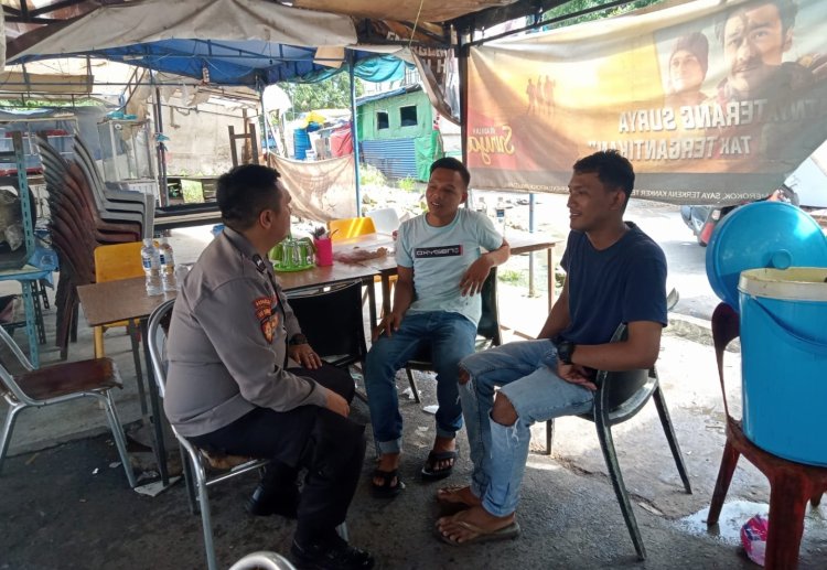 Personil Polsek batu ampar, Sambang , Dialogis, Ajak Warga Wujudkan Kamtibmas Aman dan Kondusif.