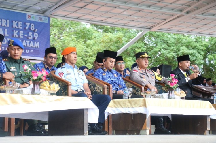 Wakapolresta Barelang Hadiri Upacara Peringatan HUT PGRI Ke-78, Hari Kesehatan Nasional (HKN) Ke-59 dan HUT KORPRI