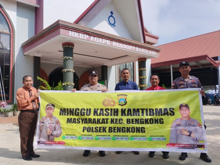 Kegiatan Minggu Kasih Kamtibmas di Gereja HKBP AGAPE, Polsek Bengkong - Kota Batam