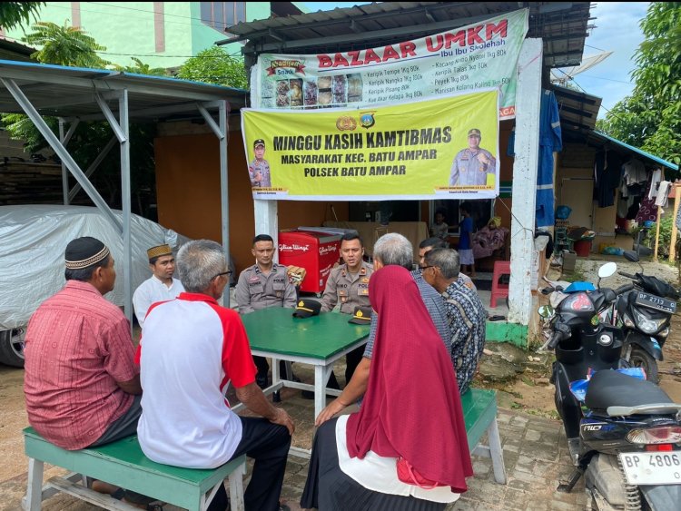 Minggu Kasih Kamtibmas bersama Warga kelurahan Batu merah Kec.Batu Ampar