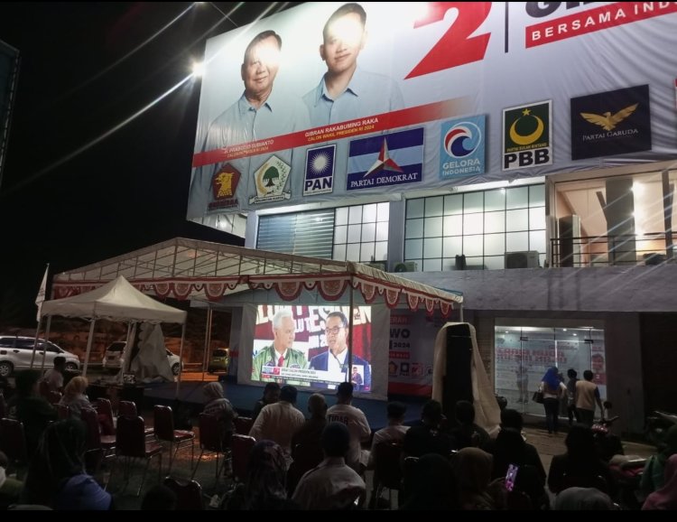 DPD Partai Gerindra Kepri Gelar Nobar Debat Capres ke-3 di Batam