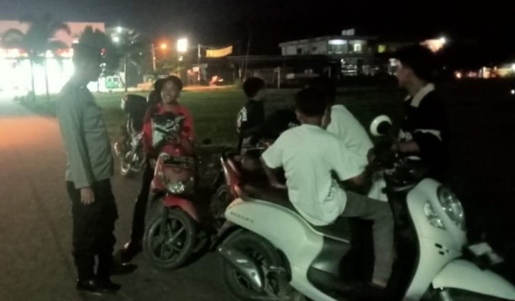 Patroli Cipkon Polsek Sungai Beduk, Cegah Aksi Kejahatan Dan Sampaikan Himbauan Kamtibmas