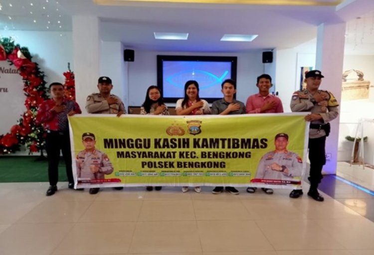 Polsek Bengkong Gelar Kegiatan Minggu Kasih Kamtibmas di GBI TABGHA