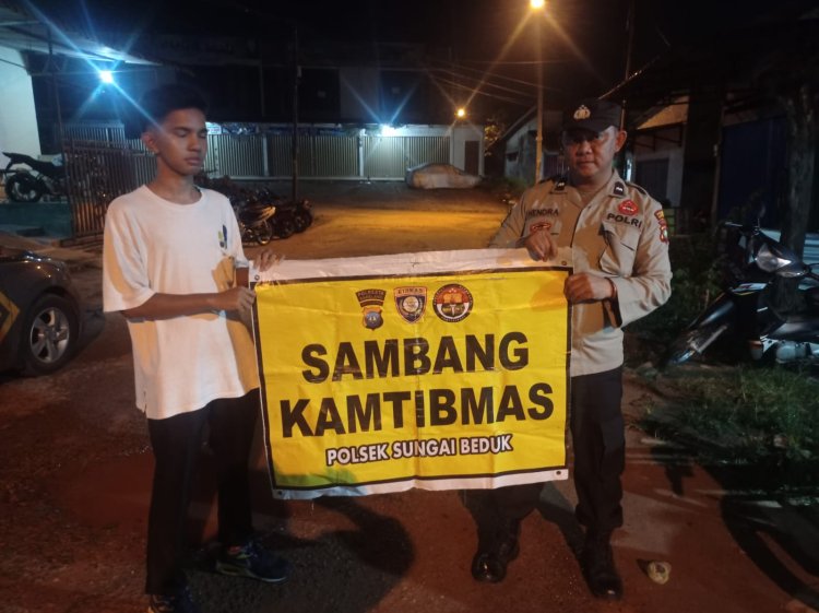 Batara Biru Polsek Sungai Beduk laksanakan patroli dan sambang dialogis berikan rasa aman, Cegah Tindak Kriminal