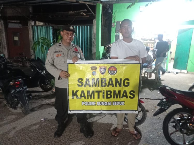 Batara Biru Polsek Sungai Beduk laksanakan patroli dan sambang dialogis berikan rasa aman, Cegah Tindak Kriminal