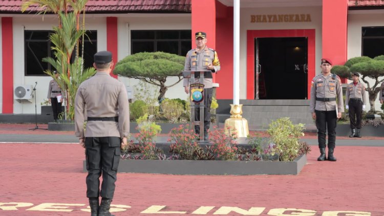 Jaga Semangat Pengabdian Kapolres Lingga Pimpin Upacara Hari Kesadaran Nasional