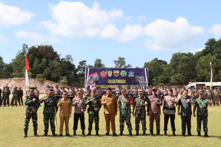 Wujud Sinergitas TNI/Polri Bersama Masyarakat, Kapolres Bintan Hadiri Upacara Pembukaan TMMD