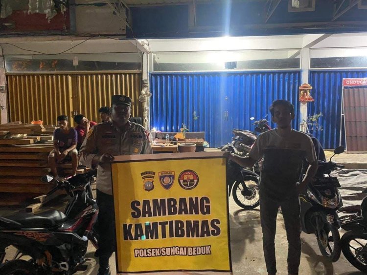 Batara Biru Polsek Sungai Beduk laksanakan patroli dan sambang dialogis berikan rasa aman, Cegah Tindak Kriminal