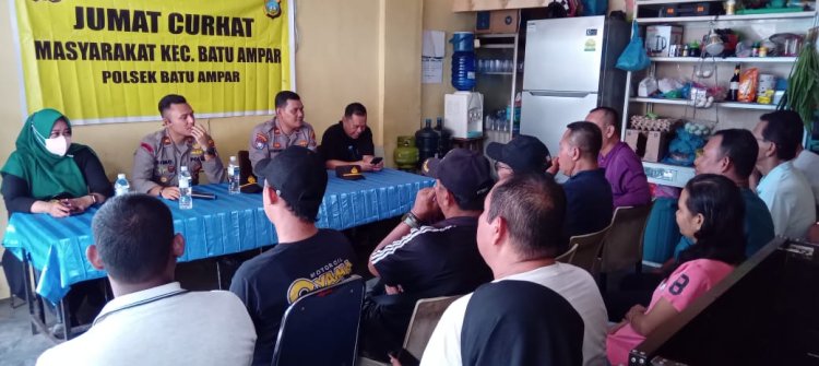 Kegiatan Jumat Curhat Polsek Batu Ampar bersama Warga komp Nagoya garden  Kelurahan Seraya kec.Batu ampar