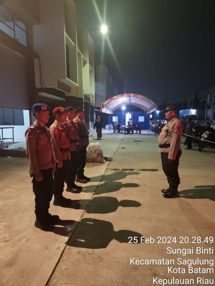 Giat patroli OMB dalam rangka menjaga situasi kamtibmas jelang pemungutan dan hitung suara pemilu 2024 di wilayah hukum polsek Sagulung-Polresta Barelang