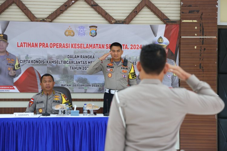 Polda kepri gelar latihan pra operasi keselamatan seligi tahun 2024