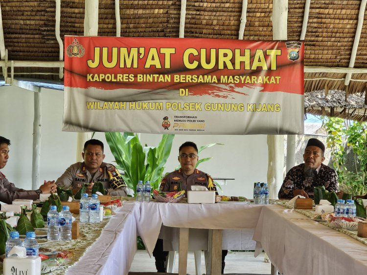 Jumat Curhat Kapolres Bintan di Gunung Kijang, Masyarakat Pertanyakan Prosedur Menjadi Polisi, Ini Jawab Kapolres Bintan