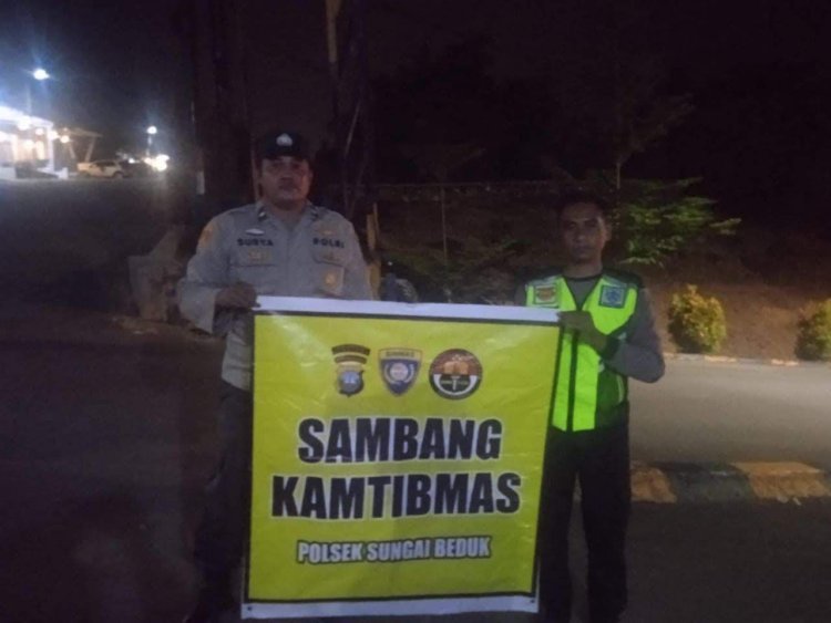 Batara Biru Polsek Sungai Beduk laksanakan patroli dan sambang dialogis berikan rasa aman, Cegah Tindak Kriminal