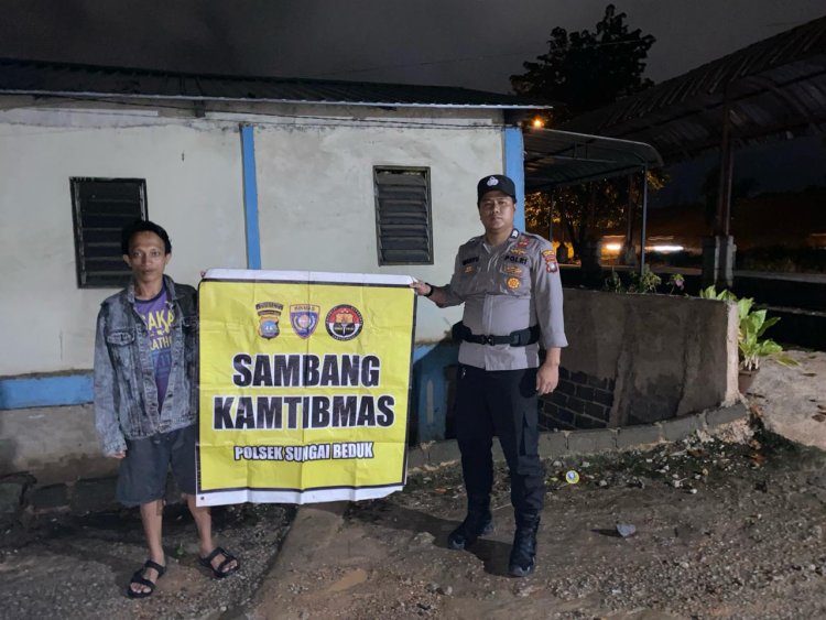 Batara Biru Polsek Sungai Beduk laksanakan patroli dan sambang dialogis berikan rasa aman, Cegah Tindak Kriminal