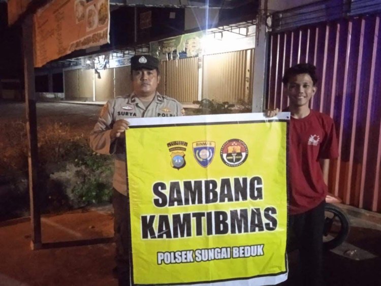 Batara Biru Polsek Sungai Beduk laksanakan patroli dan sambang dialogis berikan rasa aman, Cegah Tindak Kriminal