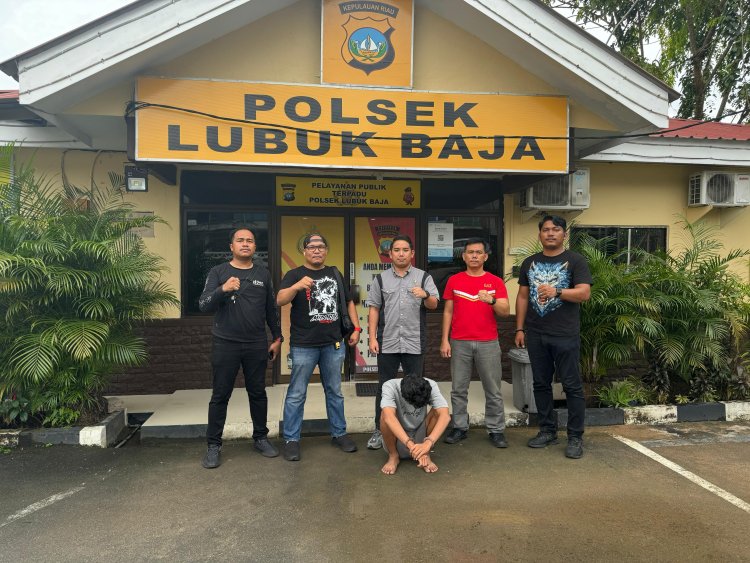 Pelaku Penganiayan berhasil diamankan oleh polsek lubuk baja di Kab Tanjung balai Karimun