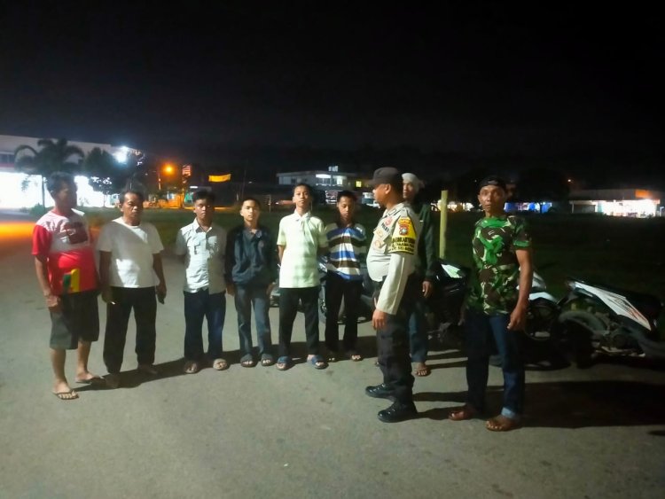 Patroli Cipkon Polsek Sungai Beduk, Cegah Aksi Kejahatan Dan Sampaikan Himbauan Kamtibmas