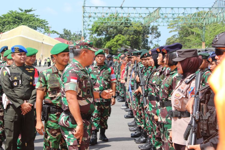 APEL GELAR PASUKAN DALAM RANGKA KEGIATAN PENGAMANAN KUNKER WAKIL PRESIDEN RI KE KOTA TANJUNGPINANG