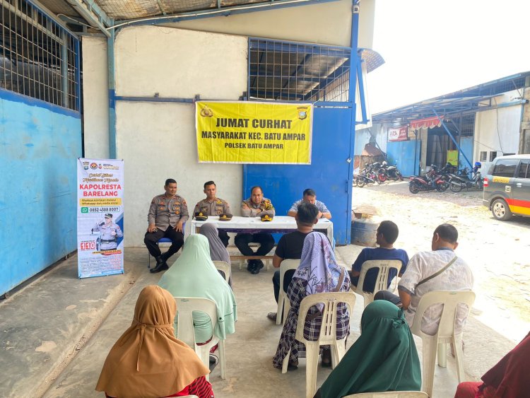 Kegiatan Jumat Curhat Polsek Batu Ampar bersama Warga Di  Bengkong Bengkel Rt 04 Kelurahan Seraya kec.Batu ampar