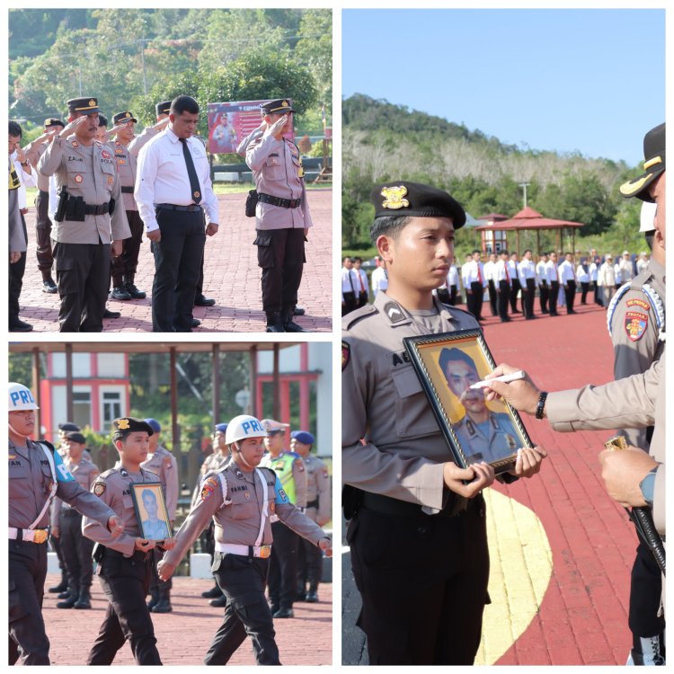 Polres Lingga Gelar Upacara Hari Kesadaran Nasional dan Prosesi PTDH Personel Melanggar Kode Etik