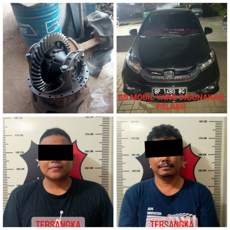 Aksinya Terekam CCTv, Kawanan Pencuri Sparepart Truk Berhasil Diringkus Polsek Bengkong