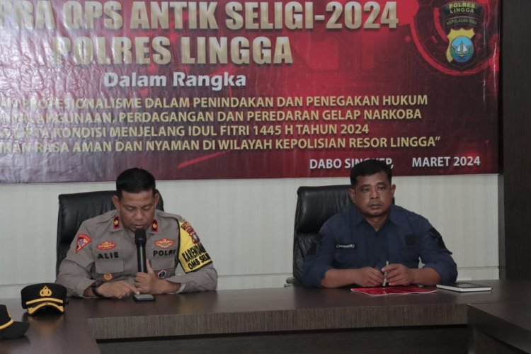 Polres Lingga Gelar Latpra Ops Antik Seligi 2024