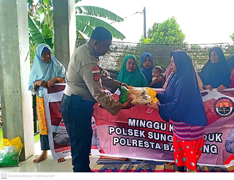 Minggu Kasih dan Bantuan Sosial Polsek Sungai Beduk: Membangun Kemanunggalan dengan Masyarakat Kav. Sei Pancur Kel. Tanjung Piayu