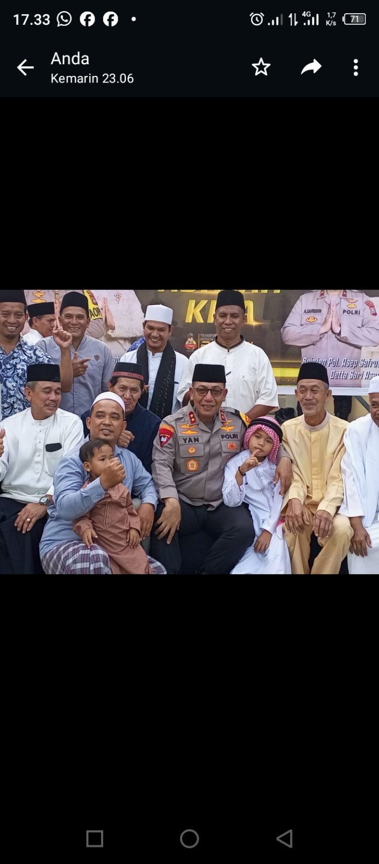 SAFARI RAMADAN 1445 H: KAPOLDA KEPRI PIMPIN SALAT MAGRIB DAN BUKA BERSAMA DI MASJID ATH THORIQ KOTA BATAM