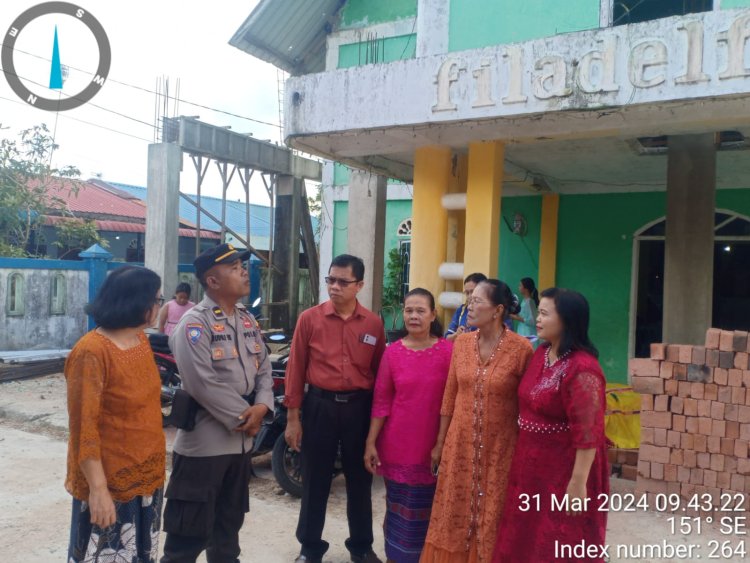 Polsek Sungai Beduk Polresta Barelang Gelar Kegiatan Minggu Kasih untuk Jemaat GBI Filadelfia