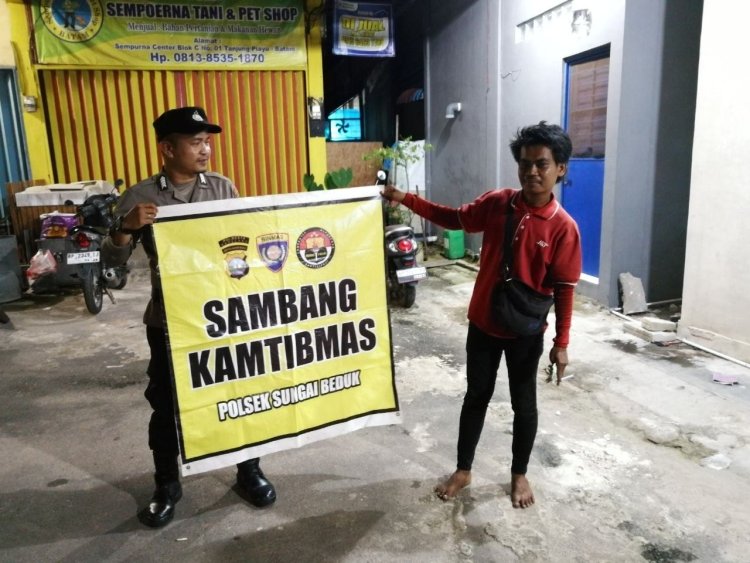 Batara Biru Polsek Sungai Beduk laksanakan patroli dan sambang dialogis berikan rasa aman, Cegah Tindak Kriminal