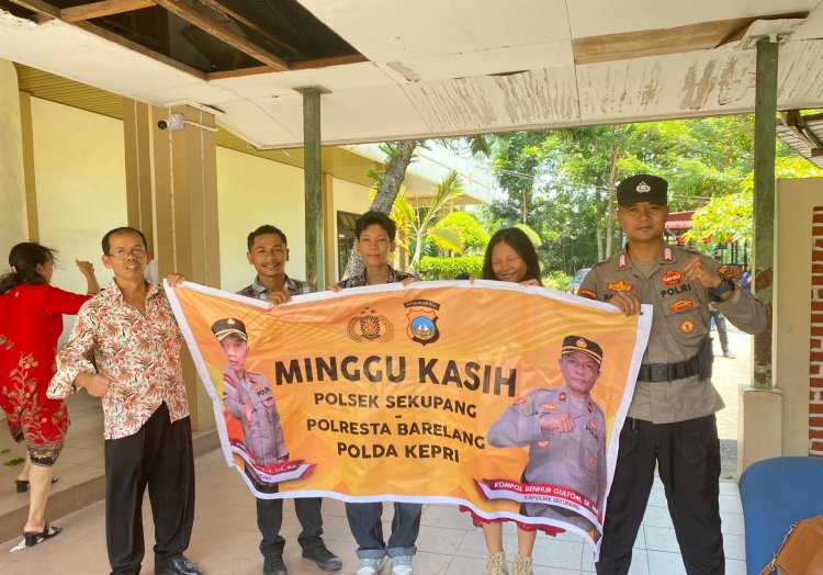 Melalui Minggu Kasih, Polsek Sekupang Ajak Jamaat Gereja Bersama Jaga Kamtibmas Selama Lebaran