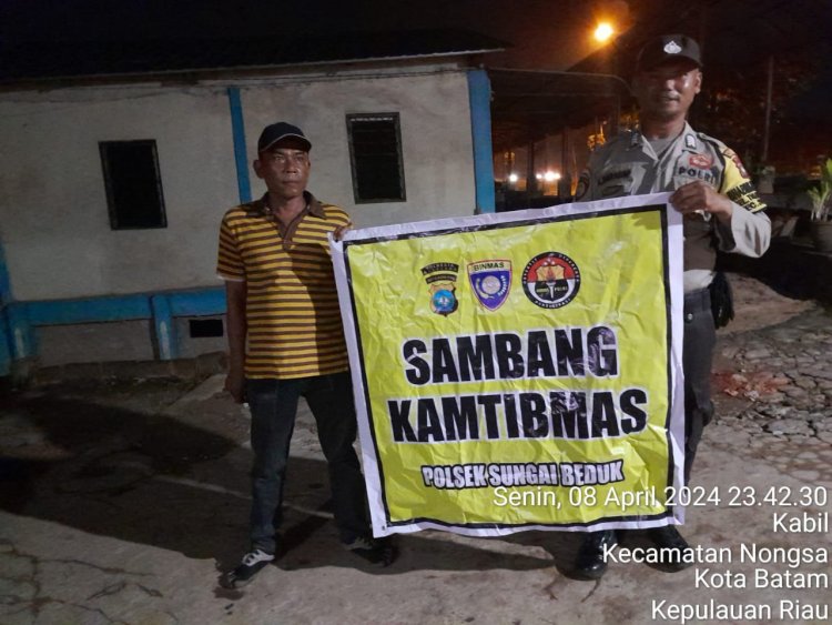 Batara Biru Polsek Sungai Beduk laksanakan patroli dan sambang dialogis berikan rasa aman, Cegah Tindak Kriminal