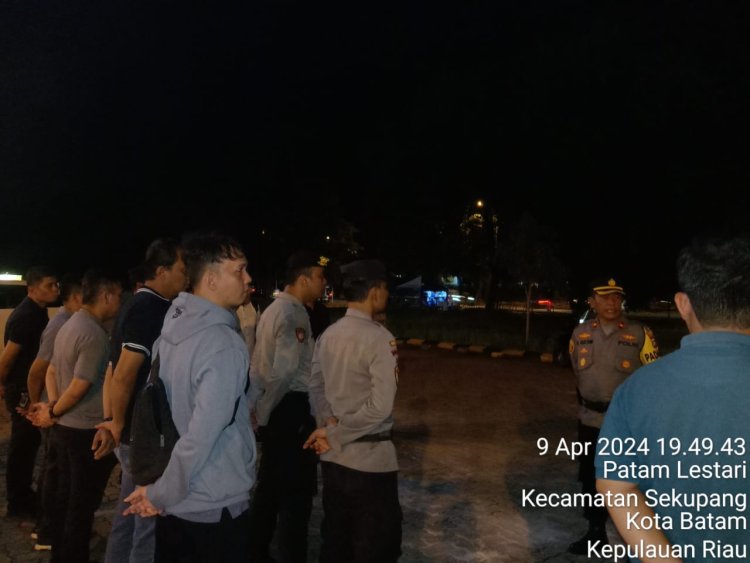 Kapolsek Sekupang Pimpin Pelaksanaan Pengamanan Malam Takbir Di Wilayah Sekupang