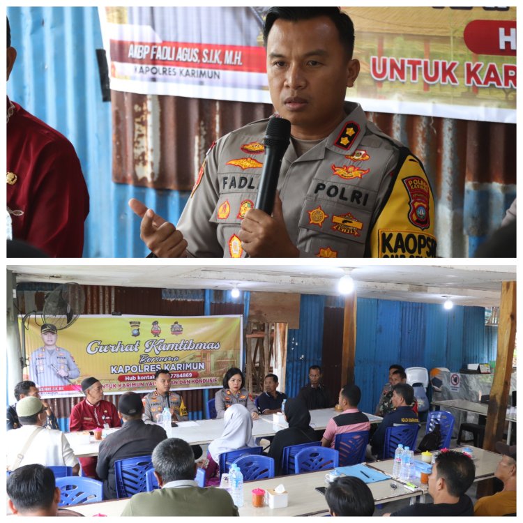 Curhat Kamtibmas Kapolres Karimun Bersama Masyarakat Kel. Sungai Raya