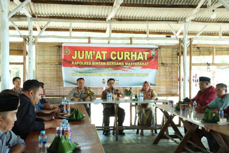 Masih Suasana Lebaran, Kapolres Bintan Kembali Laksanakan Jumat Curhat