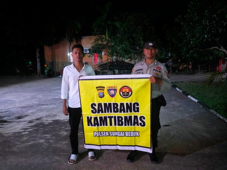 Batara Biru Polsek Sungai Beduk laksanakan patroli dan sambang dialogis berikan rasa aman, Cegah Tindak Kriminal